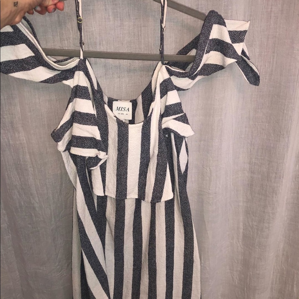MISA LA stripped dress